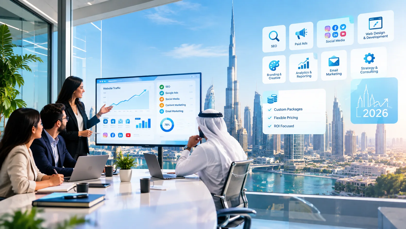 Digital marketing agency in Dubai services pricing and business growth in 2026