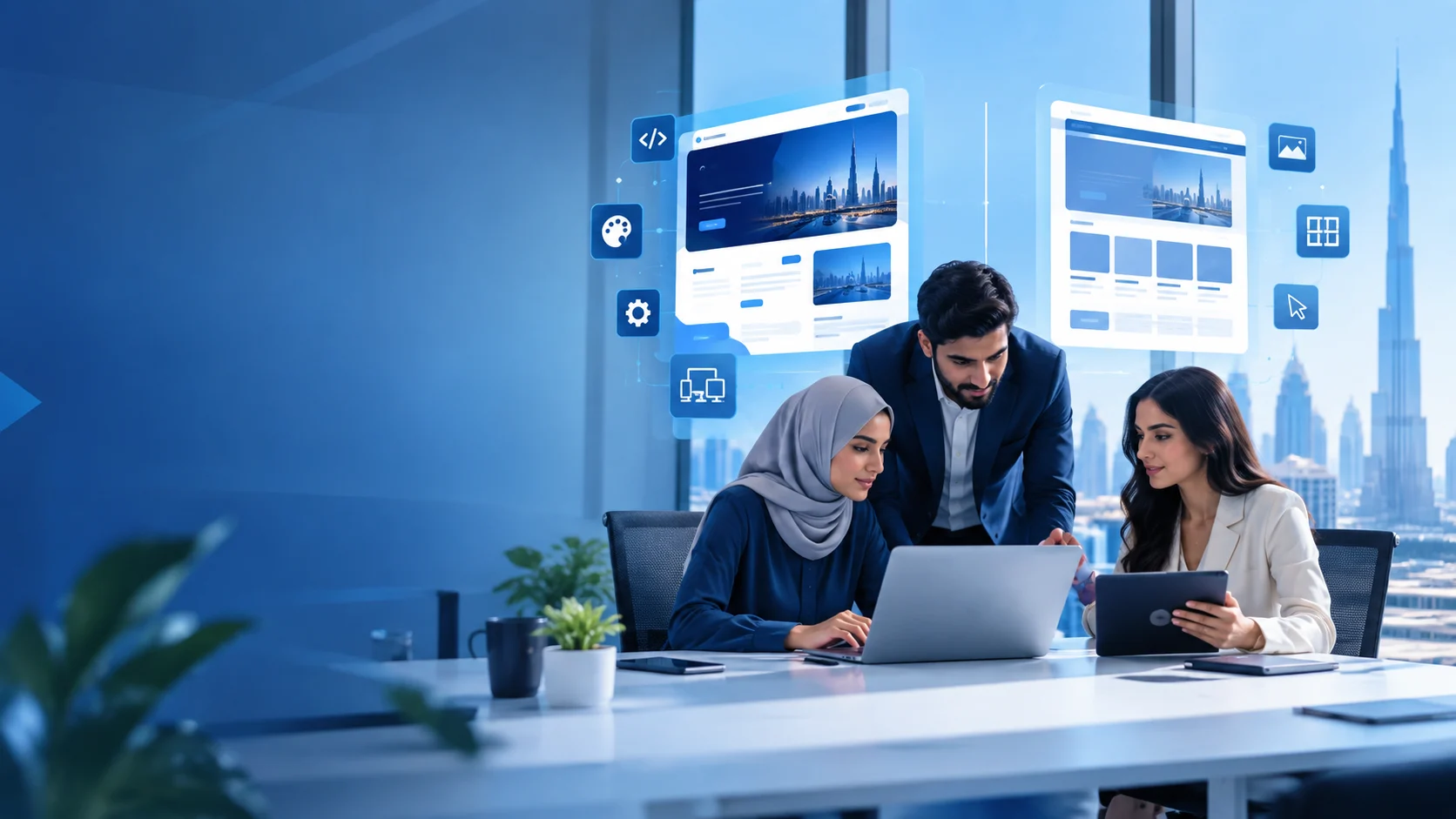 Website Design Company in UAE showcasing custom and template website design